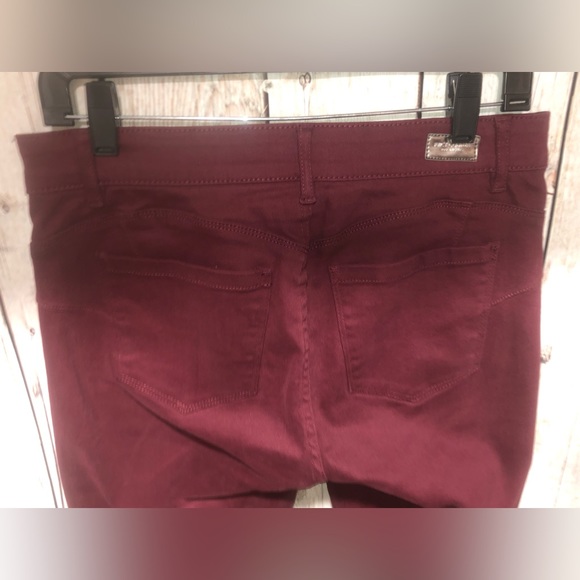 Womens Juicy Couture jeans Sz 8 Maroon Flaunt It Stretch Denim Y2K Preppy - Picture 2 of 8